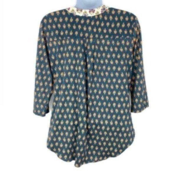 Anthropologie Maeve 3/4 Sleeve Mixed Print… - Picture 2 of 5